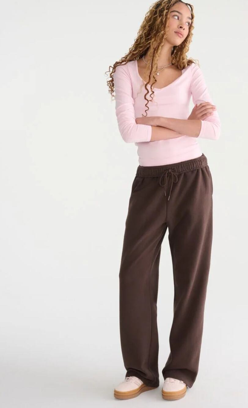 Aeropostale Cloud Soft Cocoa Brown Straight Leg Sweatpants XS Loungewear Comfort